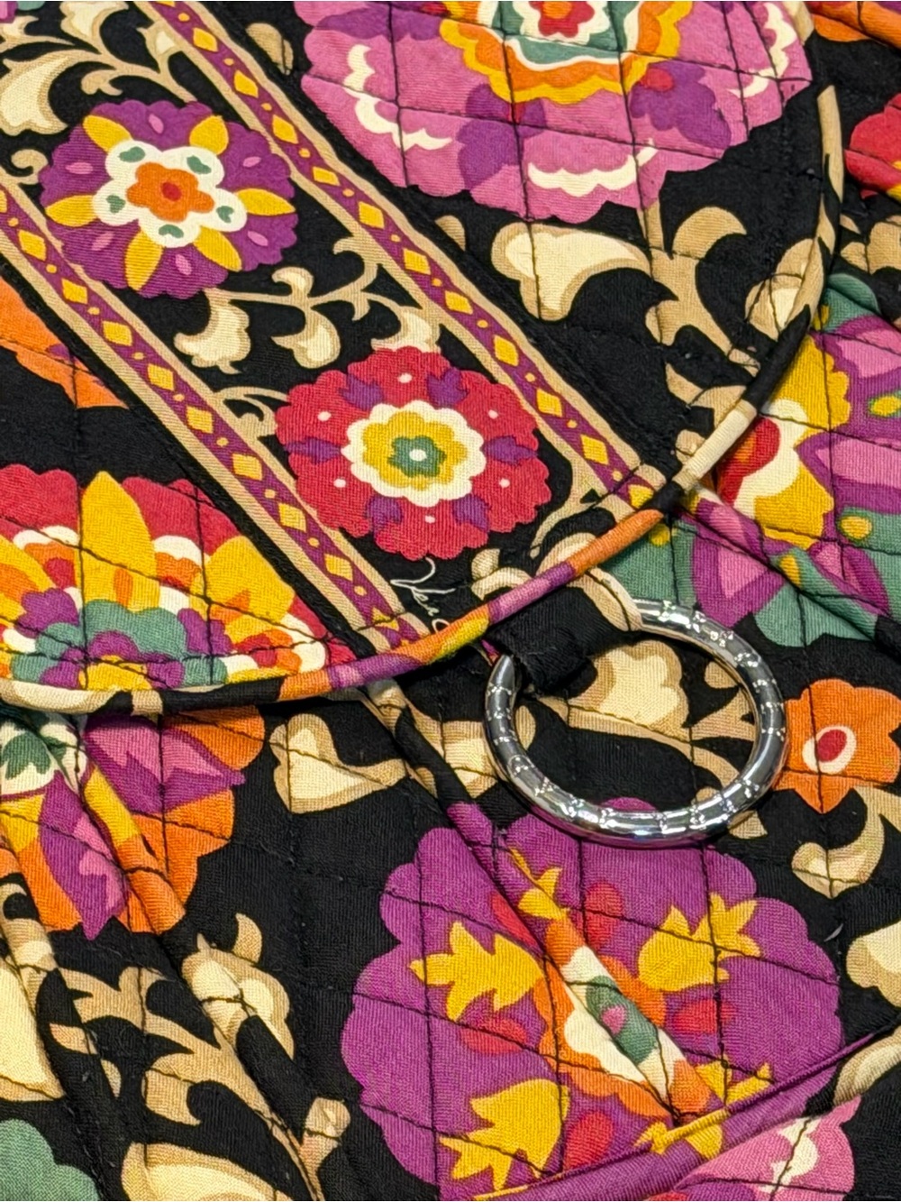 Vera Bradley Floral Quilted Shoulder Bag Purse Boho Y2K Cottagecore Suzani